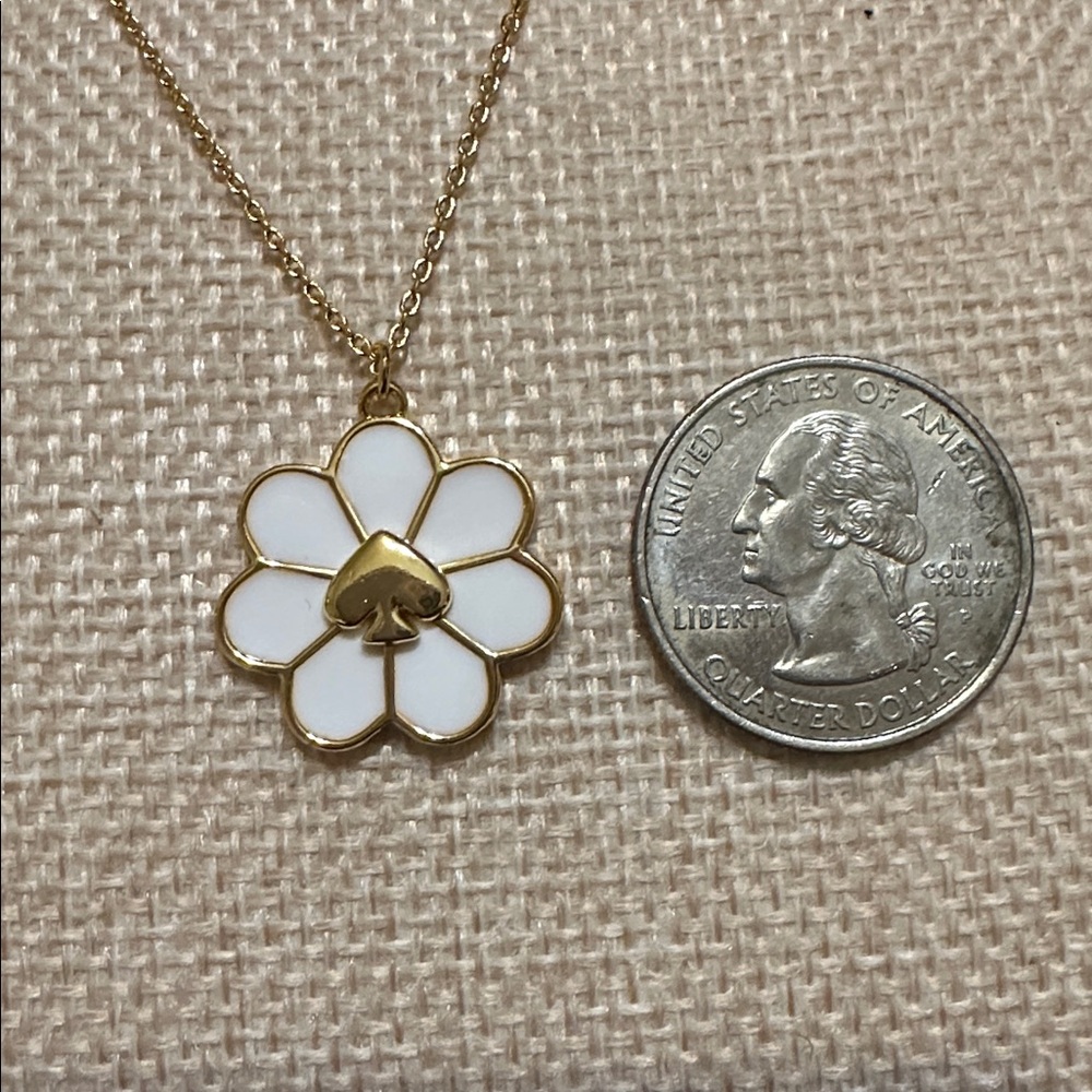 Kate Spade Gold and White Flower Earrings - Picture 4 of 6